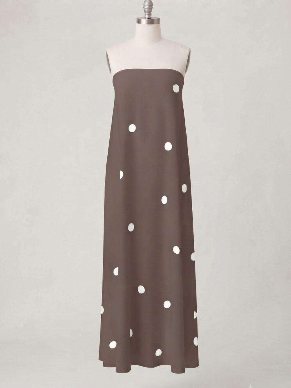 NWOT Women’s Strapless Polka Dot Maxi Dress  (0209)